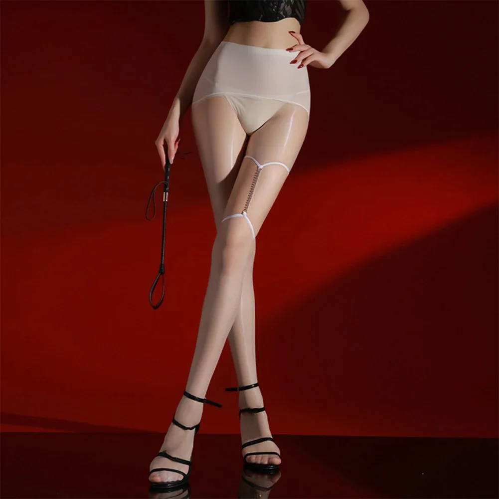 Womens New Sexy Lingerie Diamond Chain Erotic Suspenders Japanese Woman Panties Shiny Transparent Stockings Sexy Accessories