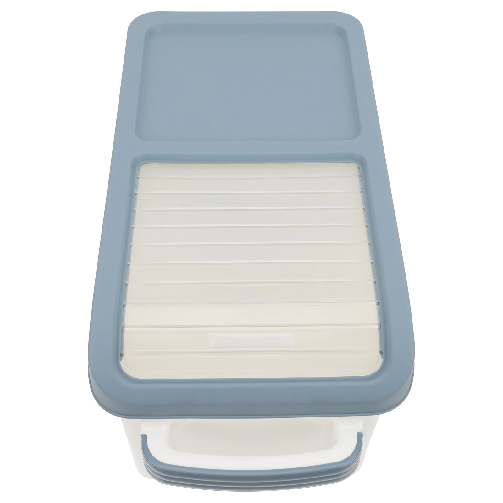 

1 set Sealed Rice Container Storage Box Large Capacity Kitchen Grain Bucket Cereals Holder for Flour Coarse Grain Blue