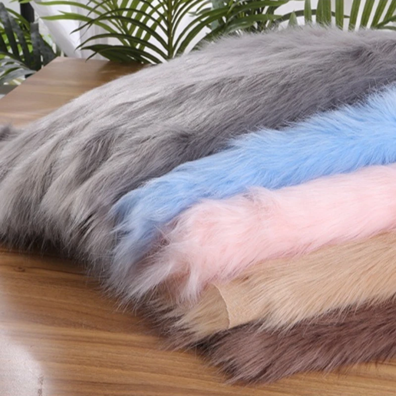 

Высококачественная ткань из искусственного лисьего меха, мягкая для ковров, экологически чистая меховая одежда, меховая ткань, материал ручной работы «сделай сам», многоцелевой