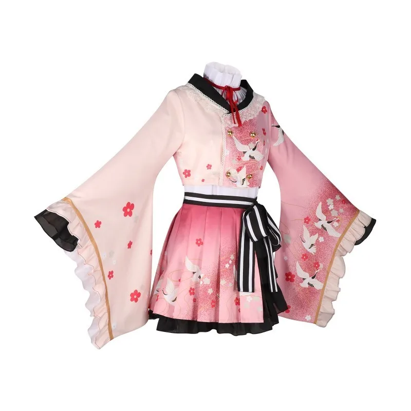 Game Akiyama Cosplay Mizuki Costume Japanese Style Sakura Kimono Sweet Dress Wig for Women Girls Halloween Carnival Party - Image 2