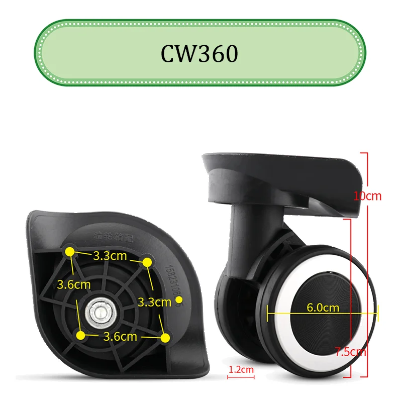 Suitable For Diplomat CW360 Universal Wheel Trolley Case Wheel Replacement Luggage Pulley Sliding Casters Wear-resistant Repair