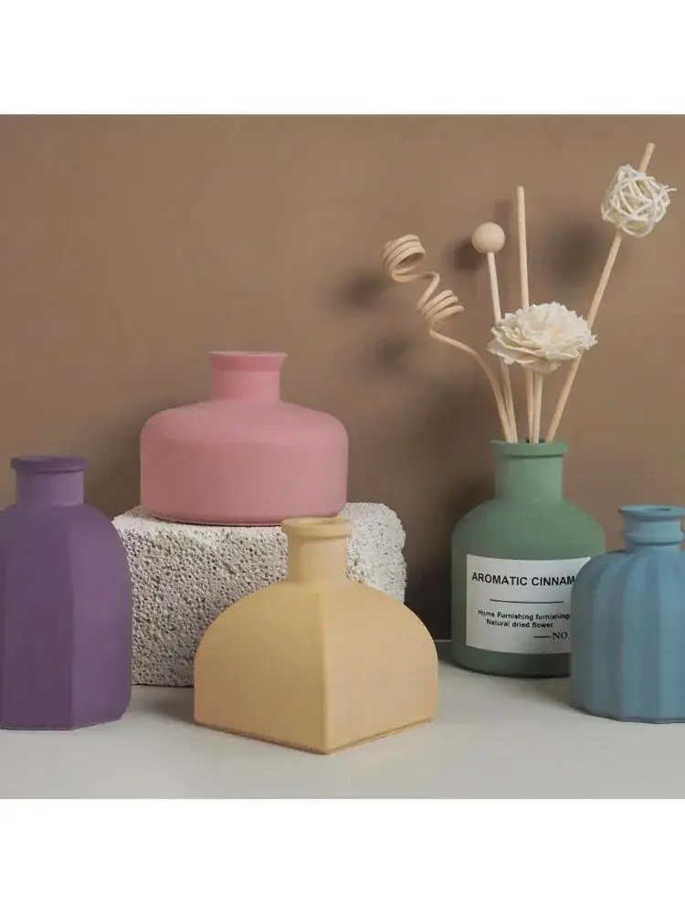 1 pc bricolage vase en gypse ciment silicone moule créatif parfum bouteille moule fleur vase maker maison bureau ornement outil de fabrication