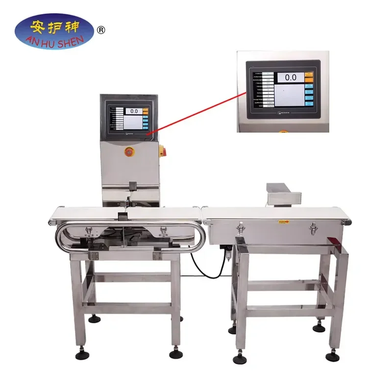 High-Speed Automatic Weighing Scales Check Weigher Controller with Rejector Efficient Industrial Weighing Equipment
