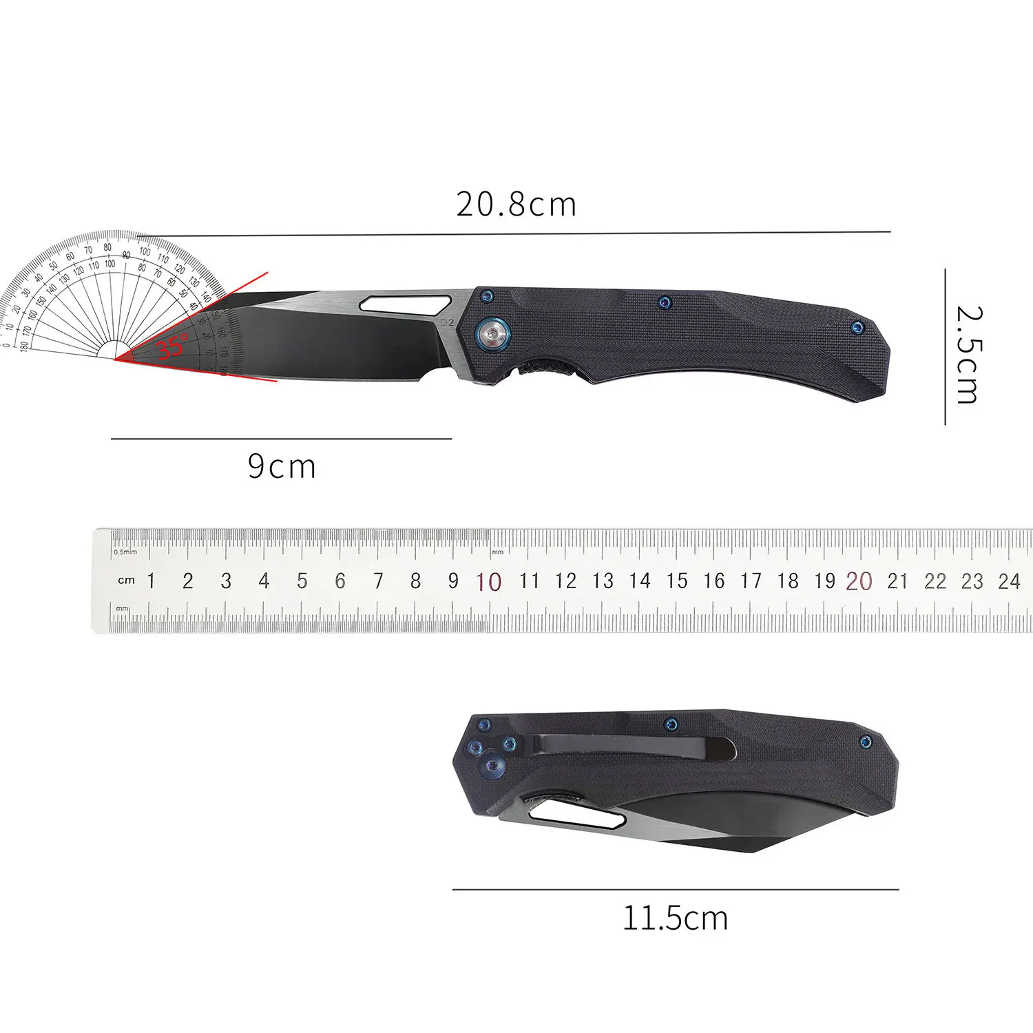 휴대용 접이식 칼 D2 강철 고경도 G10 핸들 야외 EDC 다기능 필드 생존 가정용 과일 칼 도구