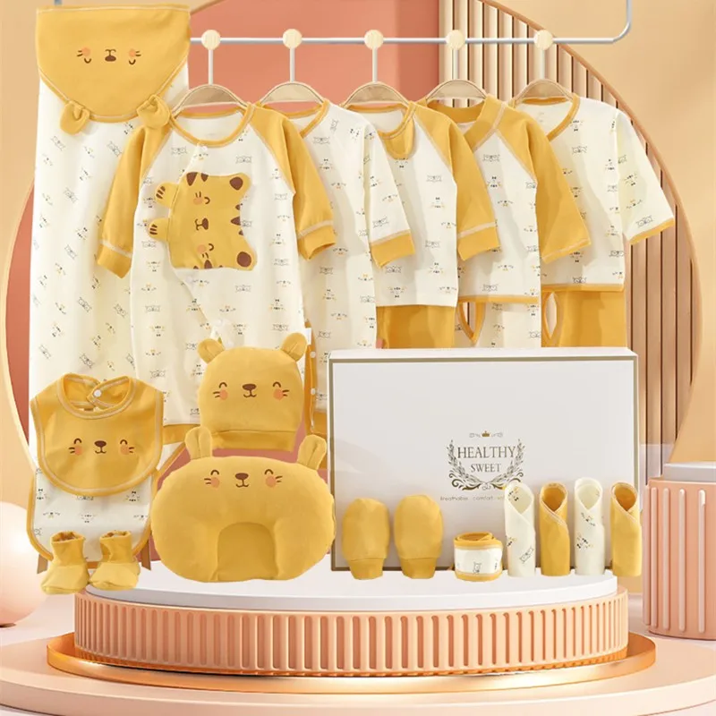 

18/22pcs Newborn Clothes Set 0-6M Four Seasons Cotton Newborn Clothes Baby Girl Boy Clothes Infant suit baby Gift Without Box