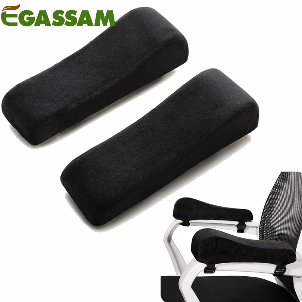 

Memory Foam Arm Rest Office Chair Armrest Pads and Elevated Sloped Armrest - Universal Cushion Covers for Armrest & Elbow Relief