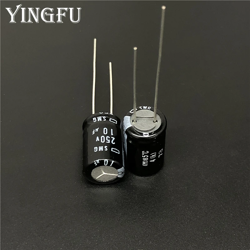 10uF 250V Japan Nippon Chemi-con NCC SMG Series 10x16mm 250V10uF Aluminum Electrolytic Capacitor