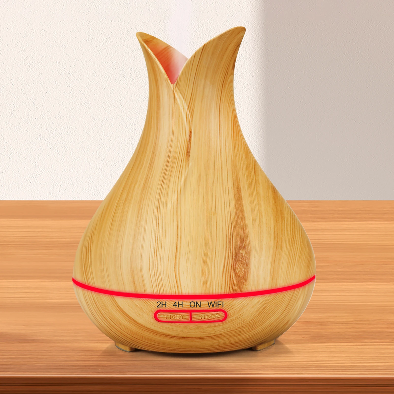 

Умный Wi-Fi диффузор эфирного масла с управлением через приложение, увлажнитель прохладного тумана с 7-цветной светодиодной подсветкой для домашнего офиса, йоги