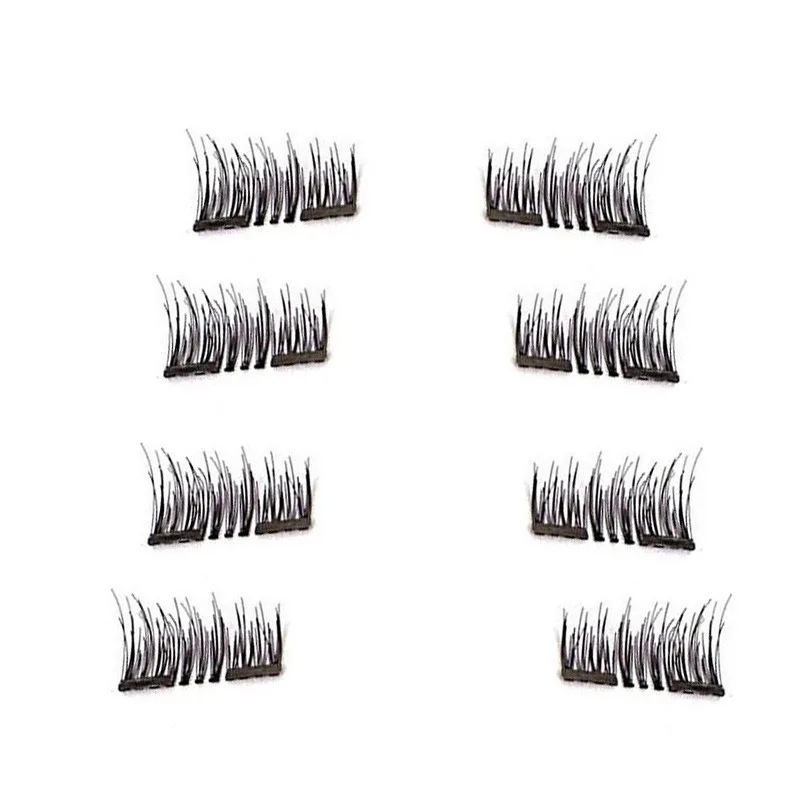 Magnetic Fake Eyelashes Handmade Glue Free Single Double Magnetic Natural Reusable Makeup Tool