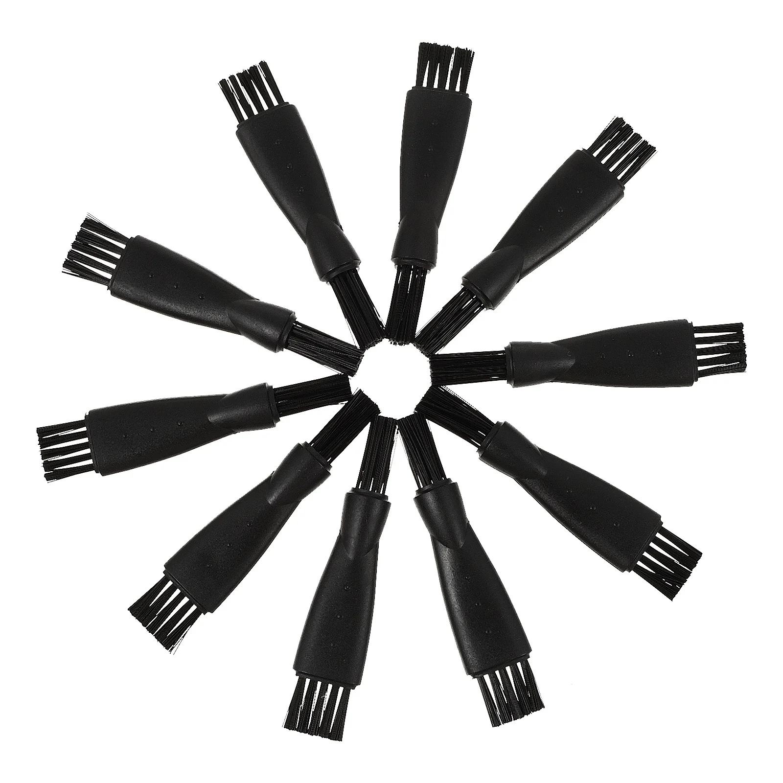 10 spazzole per rasoio elettrico, strumento di pulizia di ricambio per tagliacapelli da barba, set di spazzole portatili leggere con setole in nylon