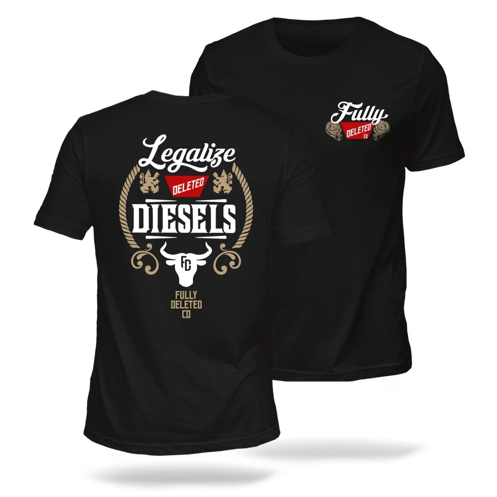 New LEGALIZE DELETED DIESELS _ PREMIUM T-SHIRT (NEW) Cotton Graphic Printing High-end Luxury Unisex Style Both of Men and Women