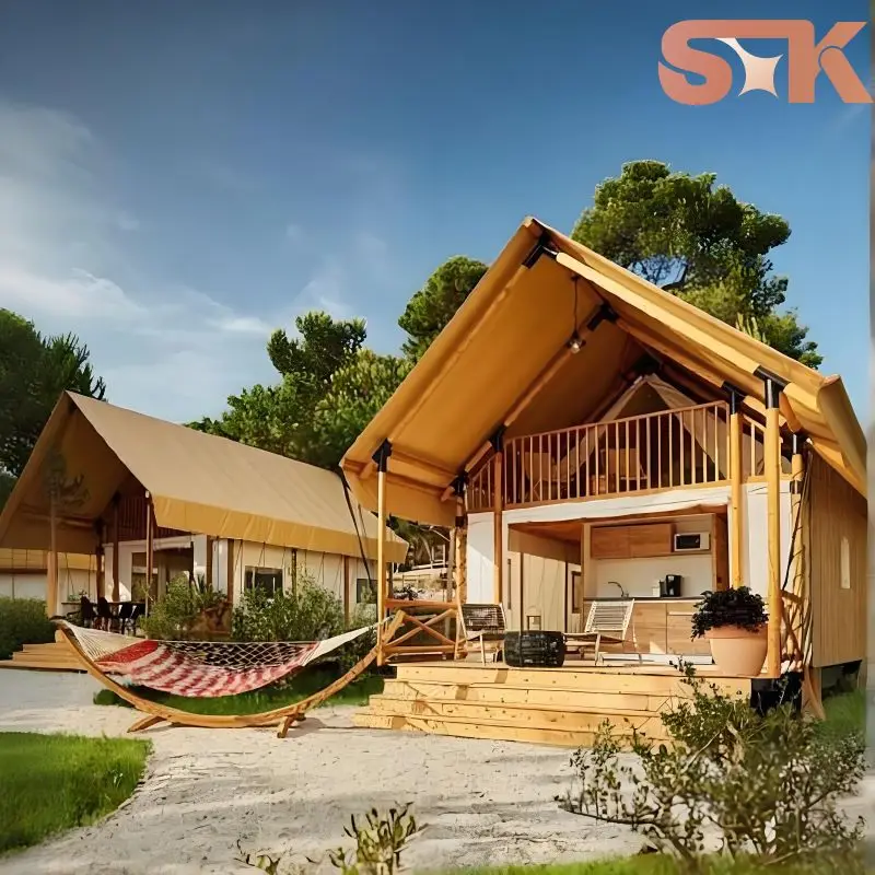 Jupiter Premium Glamping With Two-Story Wood Structure And Large Glass Window For Outdoor Resort Garden Spa Stay
