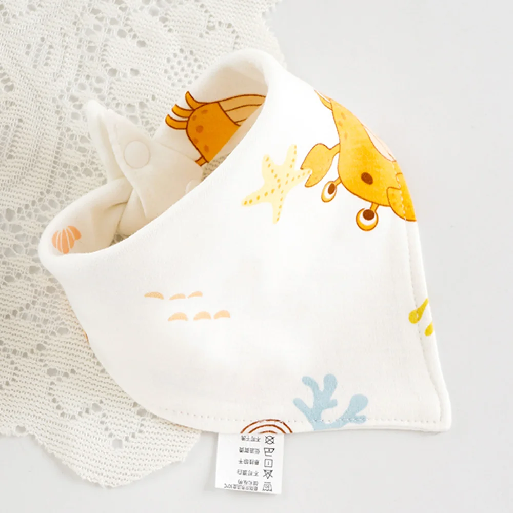 Bavoir 100% coton en forme de triangle pour bébé, serviette de salive douce pour les dents, tablier d'alimentation pour nouveau-né garçon et fille