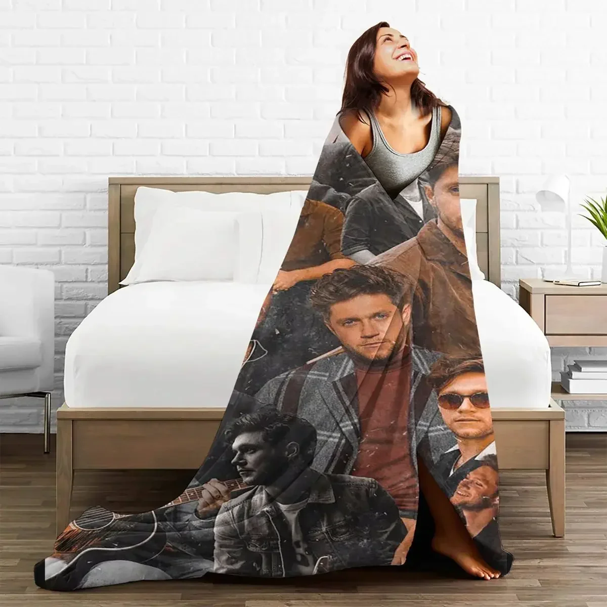 Niall Horan Blankets Sofa Cover Coral Fleece Plush Spring/Autumn Collage Gift Throw Blankets for Home Office Bedspread