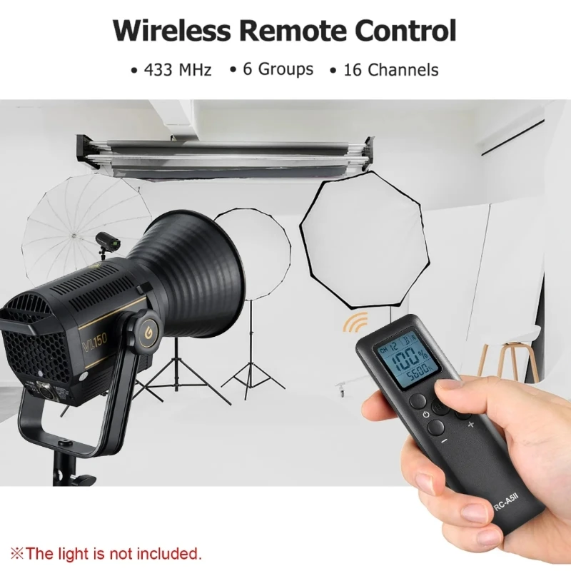 RCA6/R9/A5II Wireless Remote Control Photography LED Lights Remote Repalced for LC500R/SL200II, LF308Bi/VL300, LED1000II