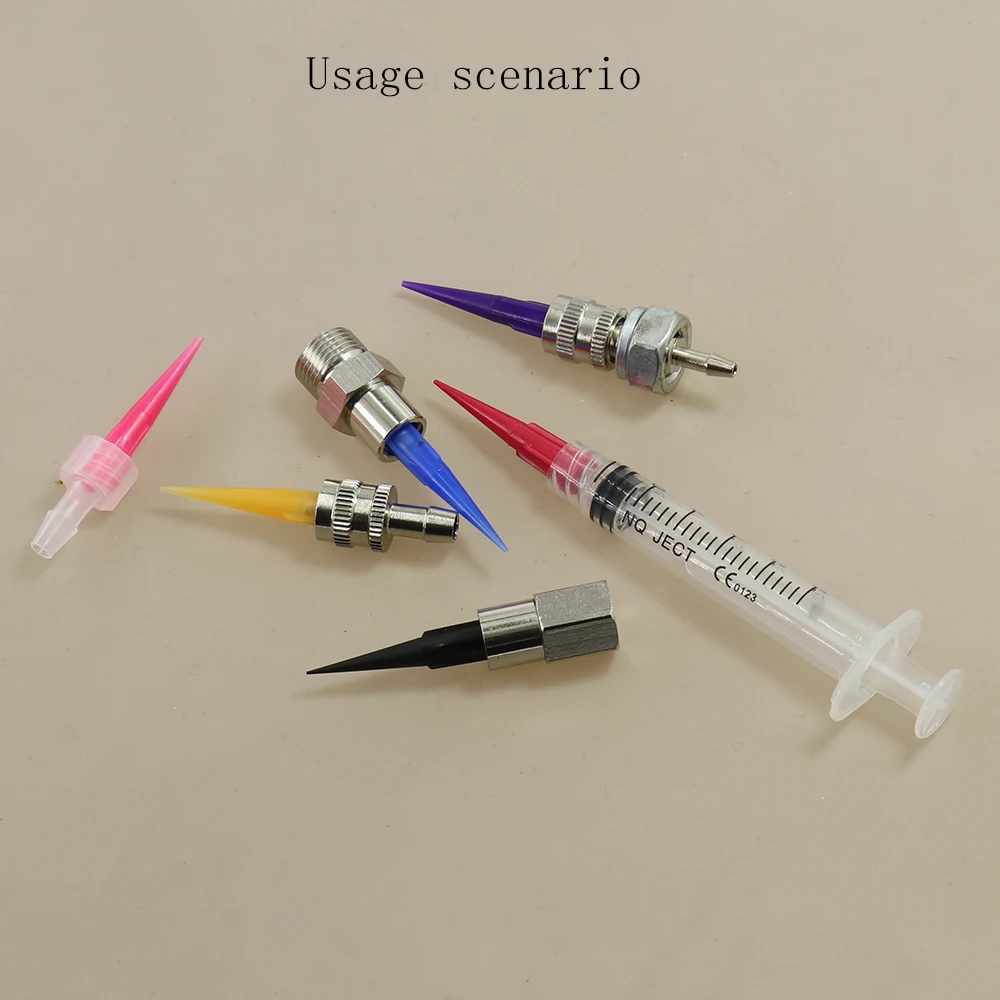 Seringue liquide de précision en plastique PP TT Luer Lock, pointes coniques, aiguille de distribution 10G 13G 14G 15G 18G 20G 21G 22G 23G 25G 25G 27G