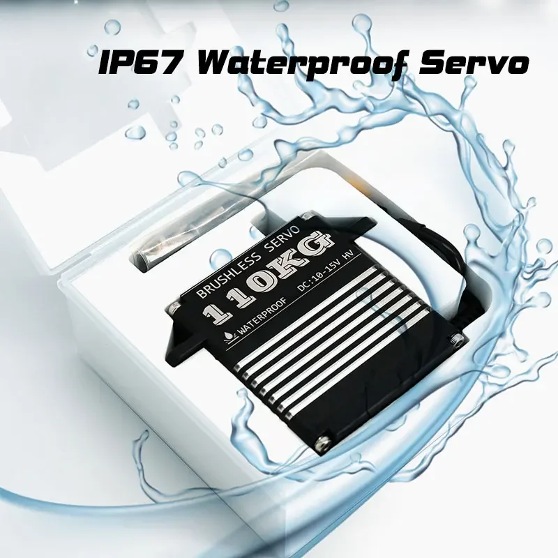 Servo Digital E-Power 110Kg 180 °   270 °   360 °   Engranaje de Metal de Motor sin escobillas HV de alto Torque 10-15V para piezas de bricolaje de Robot de coche 1/5 RC