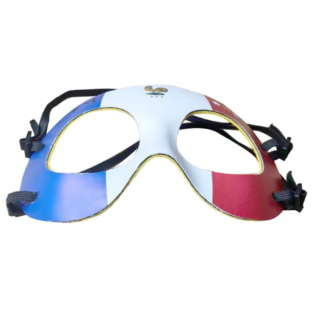 Máscara facial protectora de la bandera de Francia para hombres, Cosplay de jugador de fútbol, accesorios de disfraz deportivo, utilería de traje de fantasía, K.M