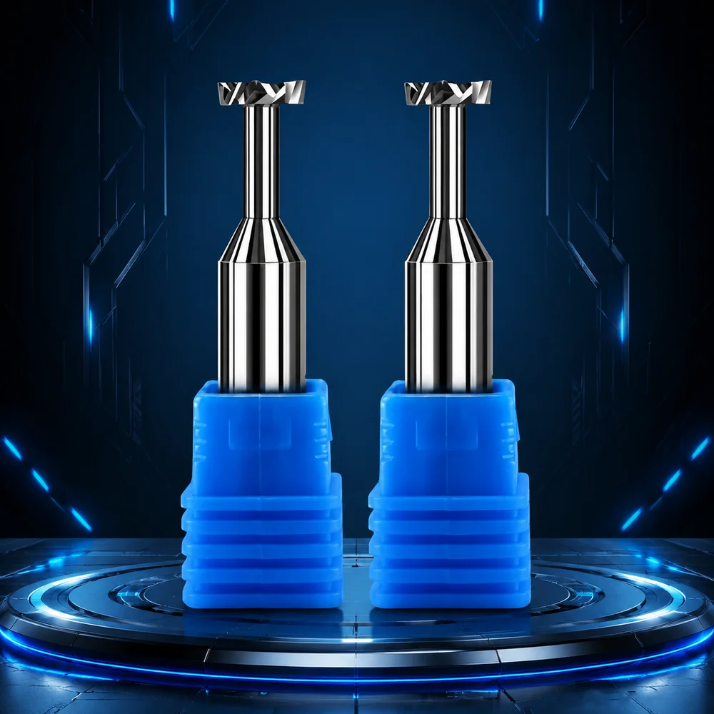 3PC 4~8MM Carbide T-Slot Milling Cutters Hardened Solid Carbide Formed T-Groove End Mill CNC Router Tool Bits HRC55 for Al Steel