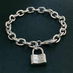 Fashion silver color large lock bracelet men and women fashion jewelry prom jewelry