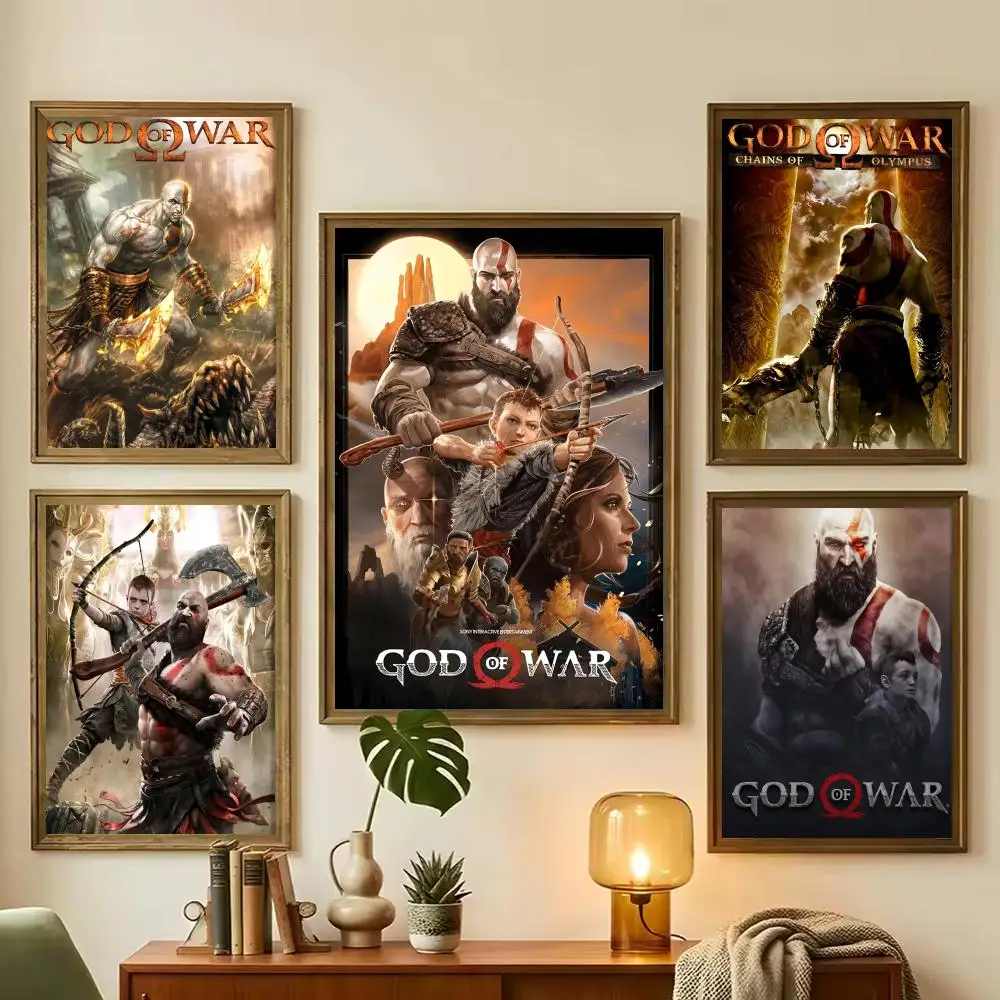 Classic Game G-God Of War Poster Decorative Wall Art for Living Rooms, Bedrooms, Bars & Cafés, Stylish Home Décor Gift