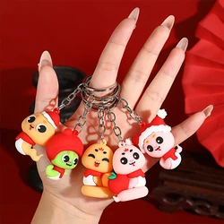 〔CC88〕Creative 2025 Cartoon Year of the Snake Keychain Festive Small Gift Couple Bag Decoration Chinese Zodiac Lucky Pendant