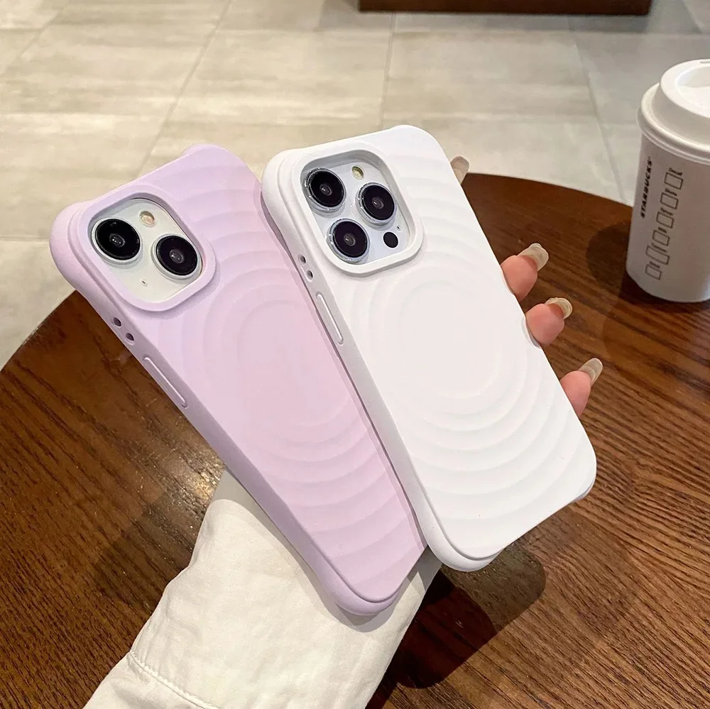 Funda de Silicona Líquida de Moda con Carga Inalámbrica para iPhone 17 16 15 14 Plus 13 12 Pro Max, Compatible con MagSafe, Suave y Antigolpes