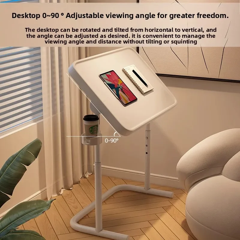 

Household GoodsBedside Table Removable Folding Computer Table Lifting Desk With Wheels Small Desk Living Room Sofa