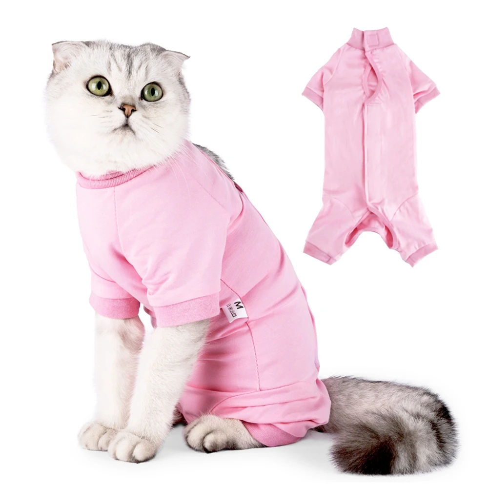 Cat Spaying Neutering Clothes Comfort Recovery After Weaning Anti-Licking Anti-Scratching Anti-Mosquito Four-Legged Pajamas