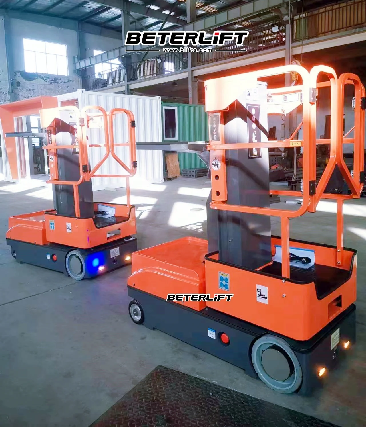 High Height Mini Lift Full Electric Order Picker 3m 4m 5m 6m For Warehouse Use