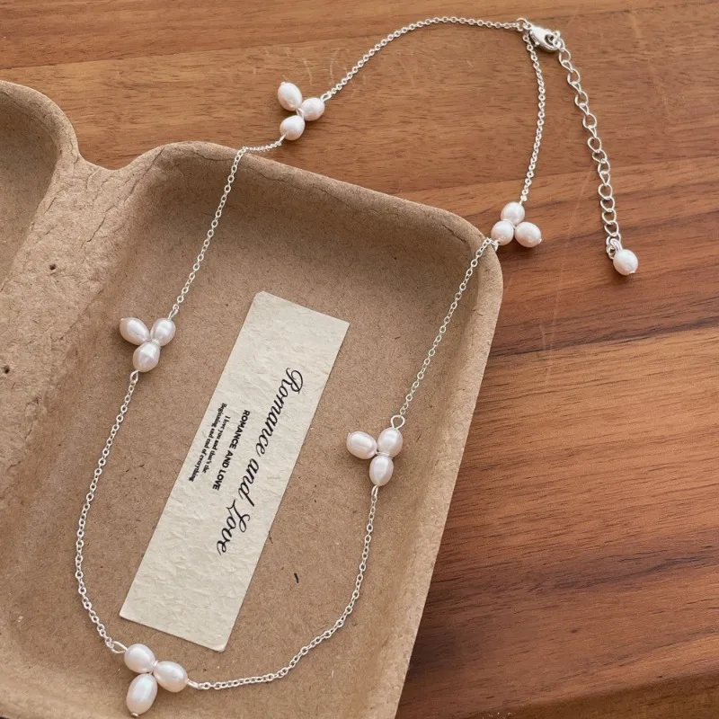 

Minar French Irregular Natural Freshwater Pearl Pendant Necklaces for Women Girls Silver Plated Copper Alloy O-chain Chokers