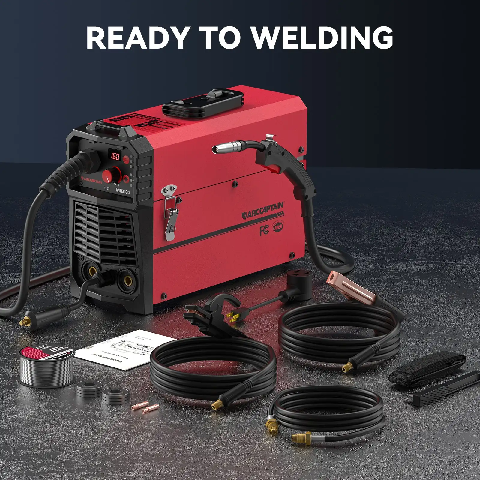 MIG160 Wholesale 160A MIG Welder 110V 220V 4 in 1   MIG Flux Core Lift TIG MMA Stick IGBT Inverter Welder