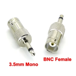 1-2PCS BNC Female Jack to 3.5mm Mono 1/8