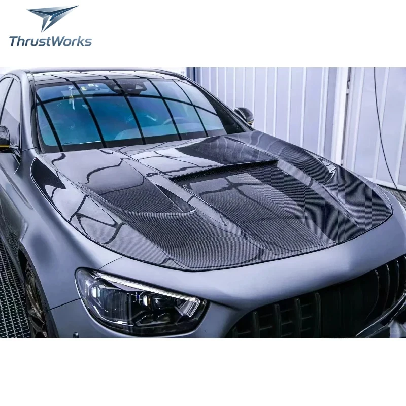 High Quality Carbon Fiber Front Engine Hood Cover W213 E63S Excellent
