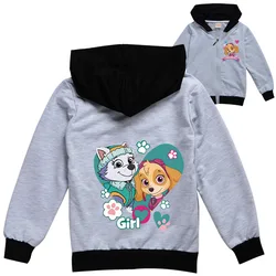 Paw Patrol Clothes Kids Zipper Jackets For Girls Hooded Sweatshirt Baby Boy Hoodies Children Long Sleeves Sweater