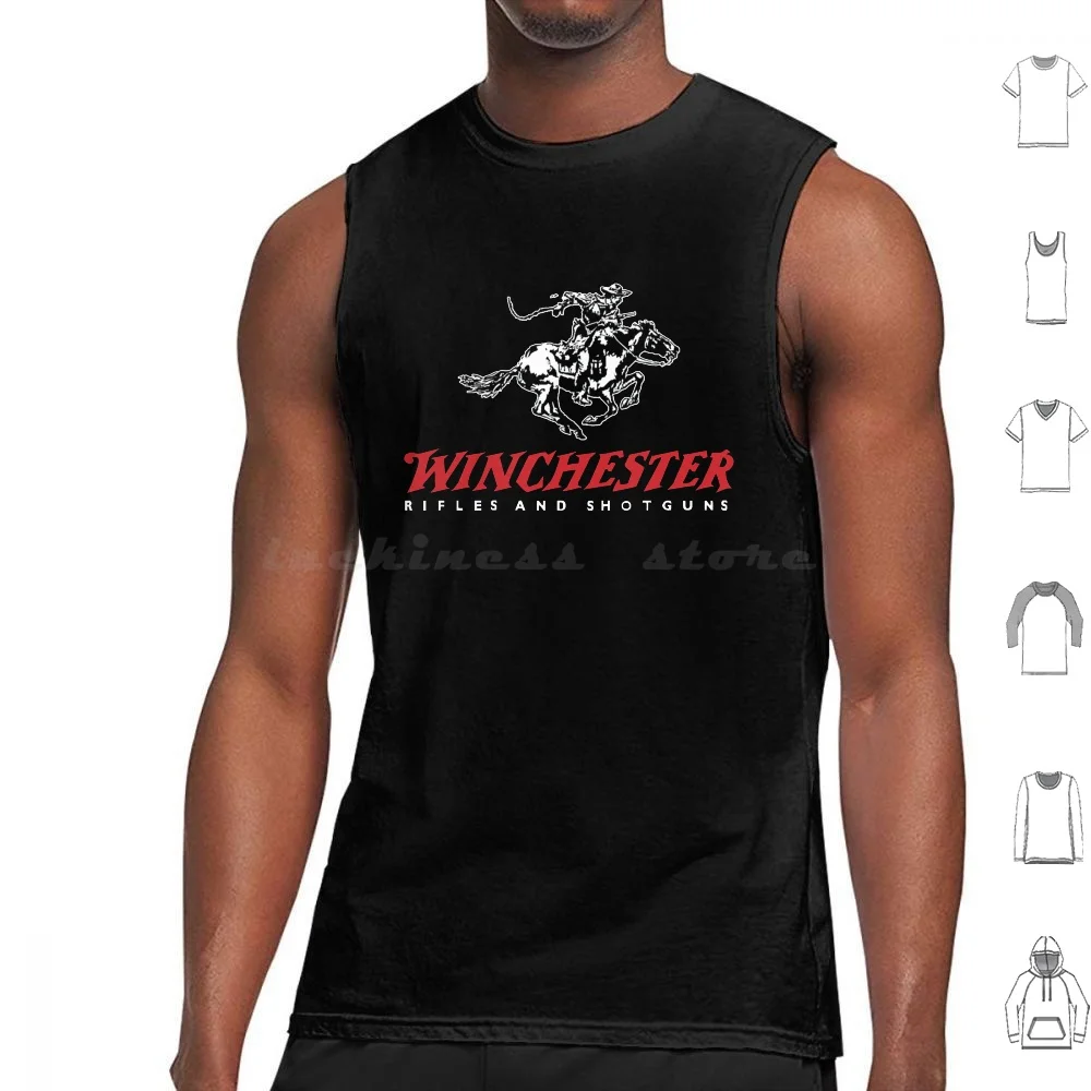Firearms Tank Tops Print Cotton Winchester Savage Arms Benelli Ruger Gun Guns Pistol Firearms Police Riffle Logo Symbol