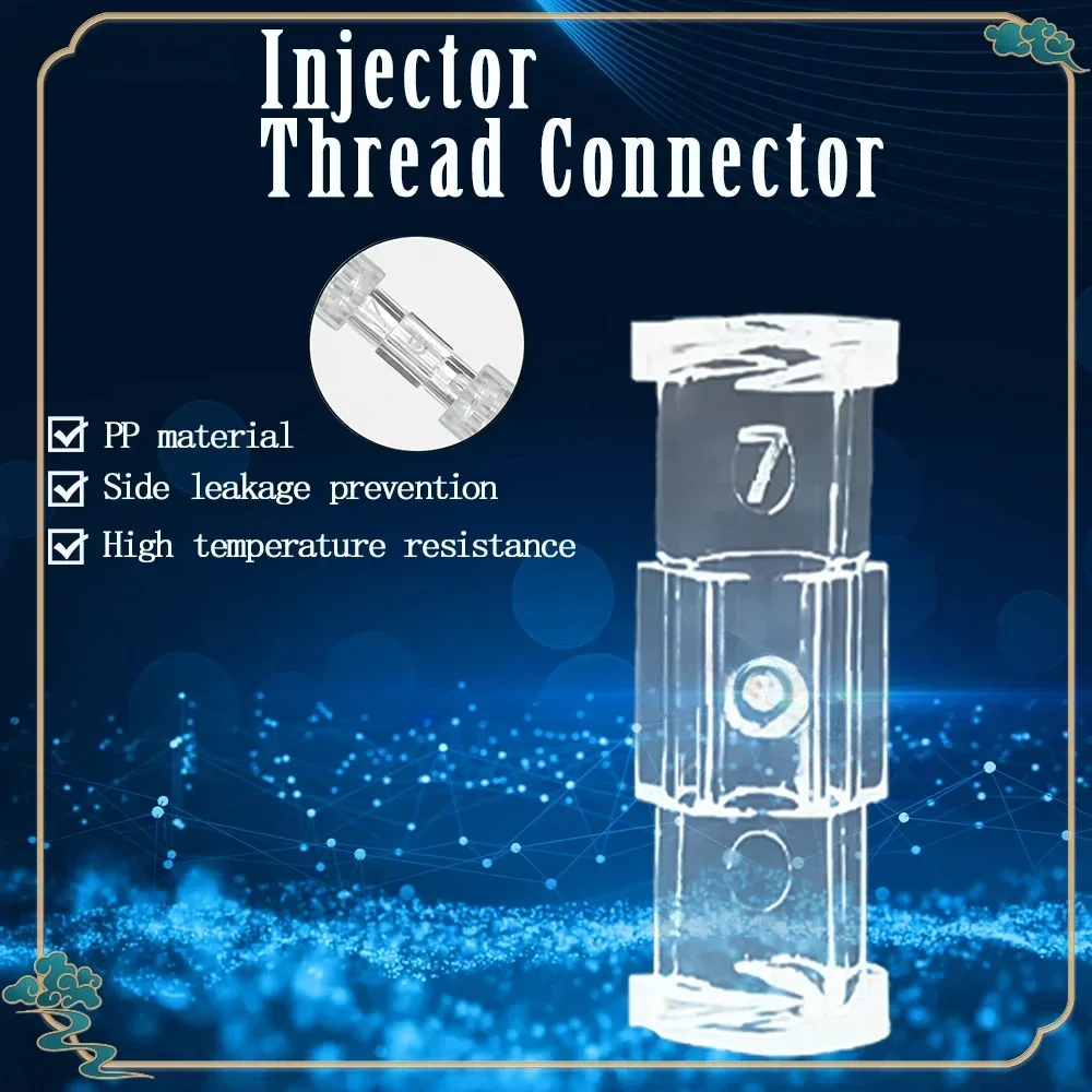 50/100/200 Pcs Double Male Luer Connecting Syringe Sterile Transparent For Pneumatic Parts Leak Proof Luer Connector