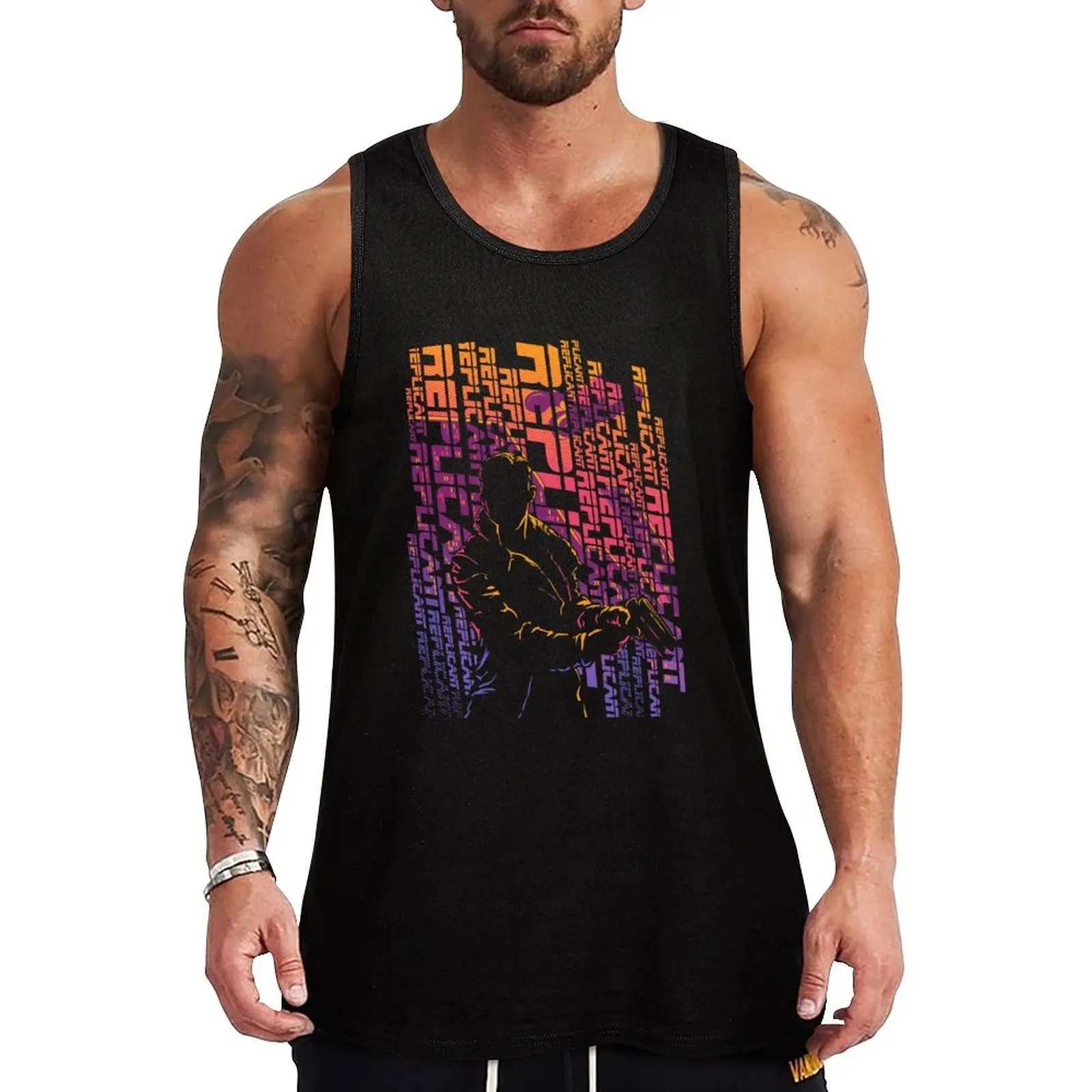

Replicant City Tank Top summer Men's tops tops sports t-shirts for men