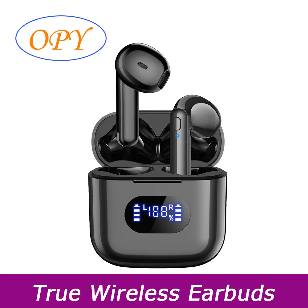 Opy Wireless Bluetooth Earbuds 5 - 7 Hours Listen Time Battery Capacity Display Screen Intelligenthifi Stereo  Tws Headphones