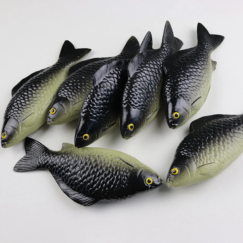 4 Pcs Simulation Crucian Carp Model Fish Decor Children's Toys Artificial Adornment Toddler Home Statue