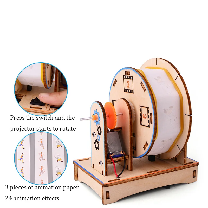 DIY Animation Projector Science Experiment Kit & Education Model  For Children Gift Project