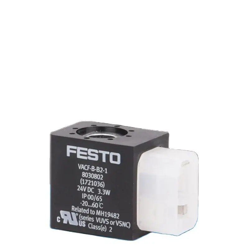 

FESTO Solenoid valve coil VACF-A-A1-1 8030822 VACF-A-A1-16B 8030826 VACF-B-C1-1 8030811 VACF-B-B2-3W 8030808 VACF