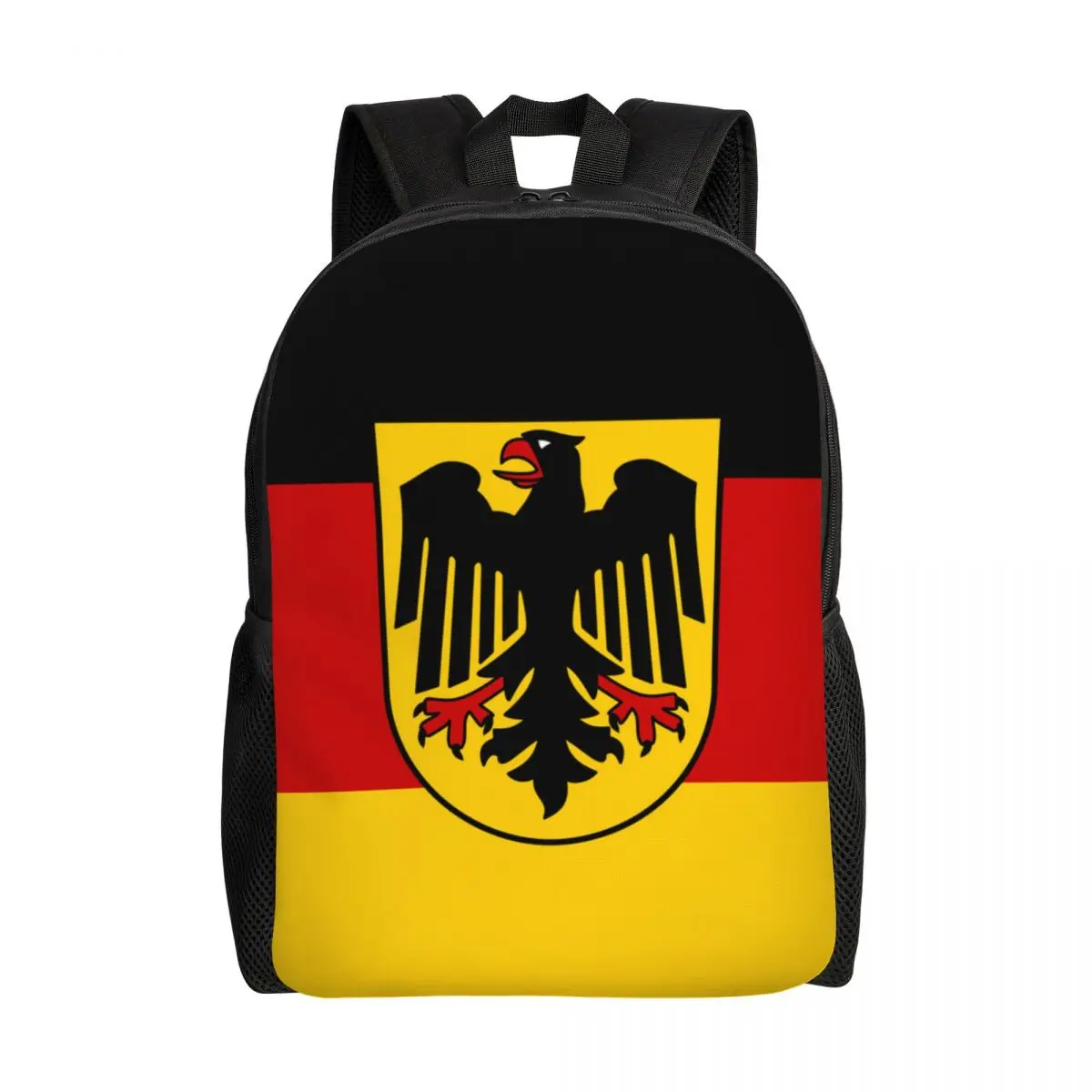 

Custom Germany Flag Backpack Men Women Basic Bookbag for College School German Patriotic Bags