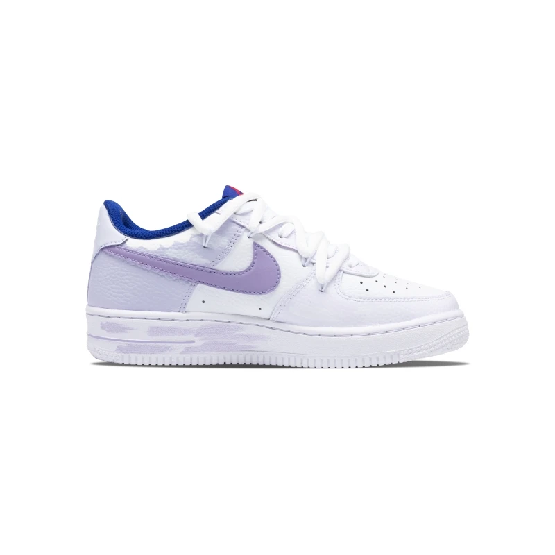 【 Custom ize 】 Nike Air Force 1 Skateboards chuhe Damen Low-Top Weiß/purple-CT3839-101