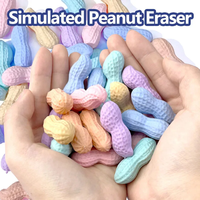 10Pcs Creative Simulated Peanut Erasers, Fun Kids Erasers for Daily Learning Use
