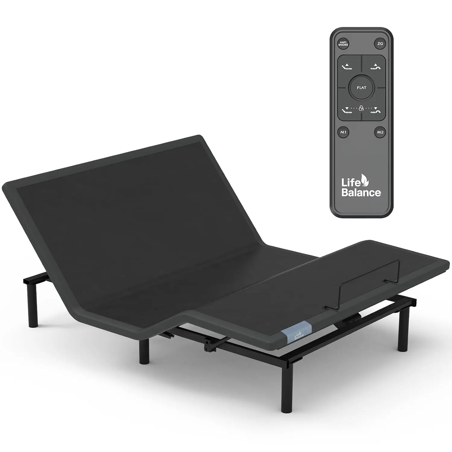 Adjustable Bed Base Queen, Head & Foot Incline, Wireless Remote, Zero Gravity & Anti-Snore, Height Adjustable, Back Pain & Reflu