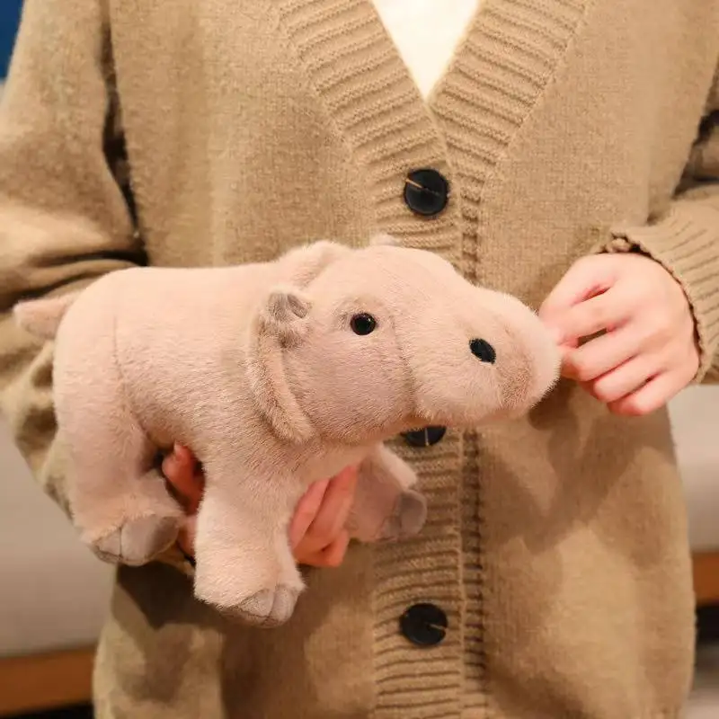 أحدث محاكاة دمية فرس النهر Kawaii محشوة ألعاب من نسيج مخملي دمية الكرتون أنيمي لطيف الأطفال هدية عيد ميلاد دمية عيد الميلاد #6