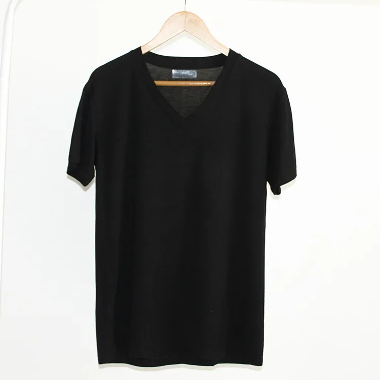 New summer men's modal T-shirt V-neck short-sleeved thin casual solid color spring and autumn bottoming shirt loose sleep tops