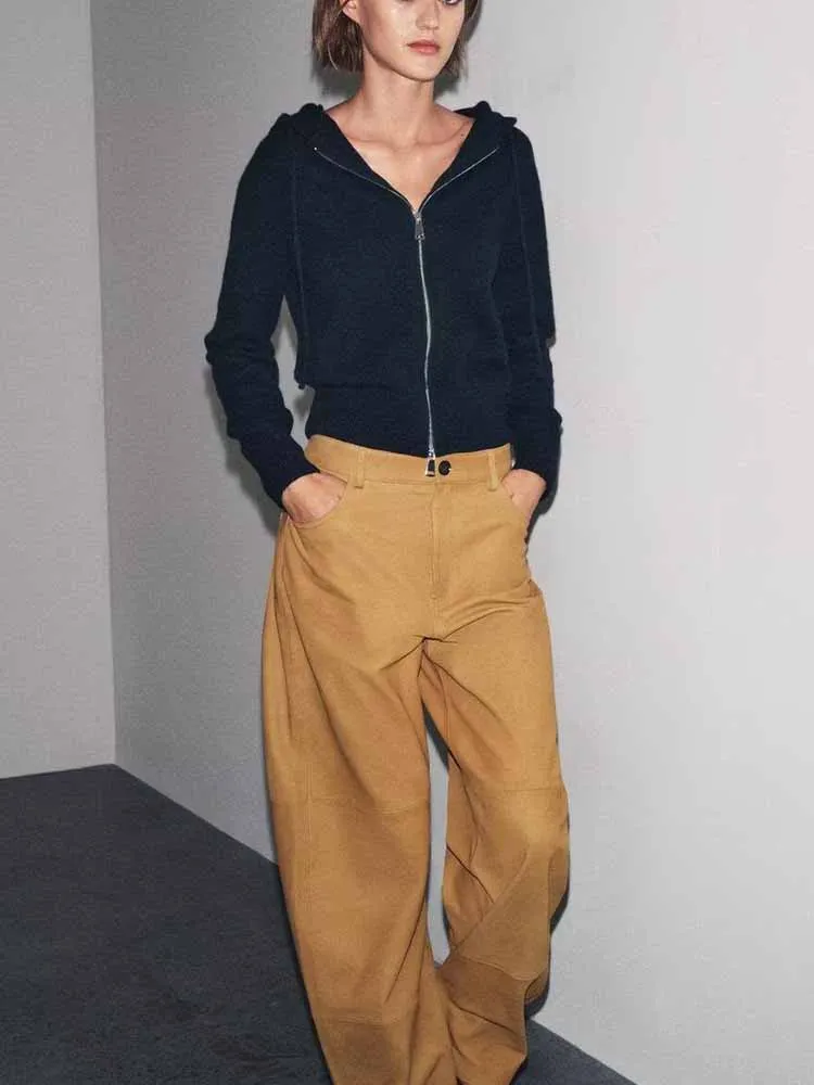 

Зимние новые поступления в европейском и американском стиле, модный дизайн женской одежды, универсальная толстовка с капюшоном на молнии, кардиган