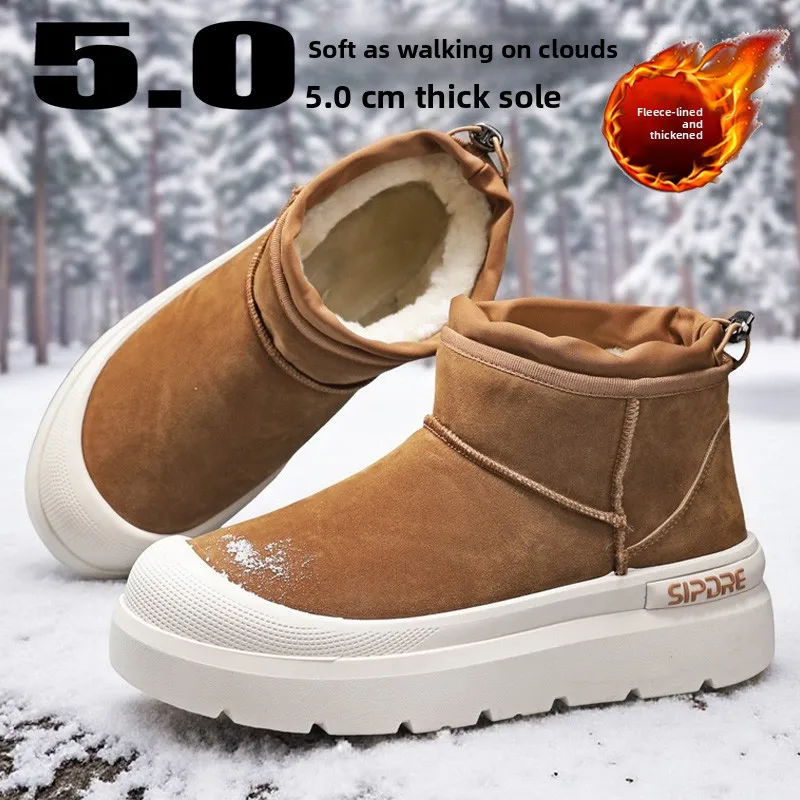 bottes-de-neige-doublees-de-polaire-chaude-pour-hommes-epaisses-resistantes-a-l'usure-antiderapantes-resistantes-au-froid-en-cuir-et-fourrure-integres-pour-l'hiver